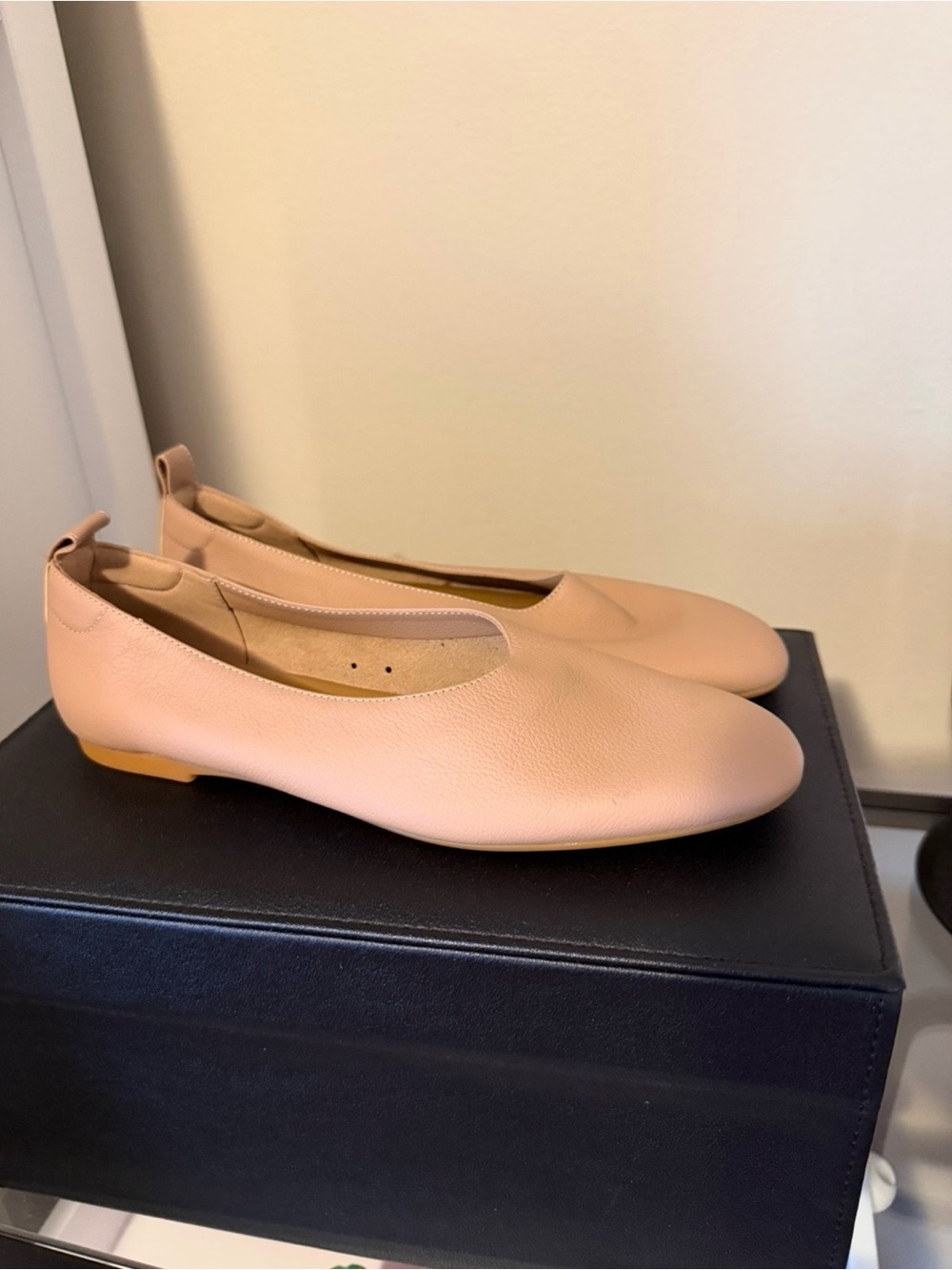 Everlane The Italian Leather Day Glove Flats Pale Pink – Size 7 NWOB